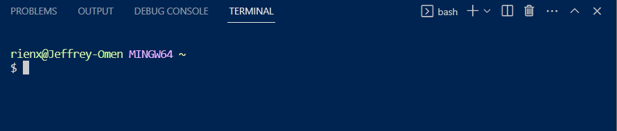 VSCode Bash Terminal